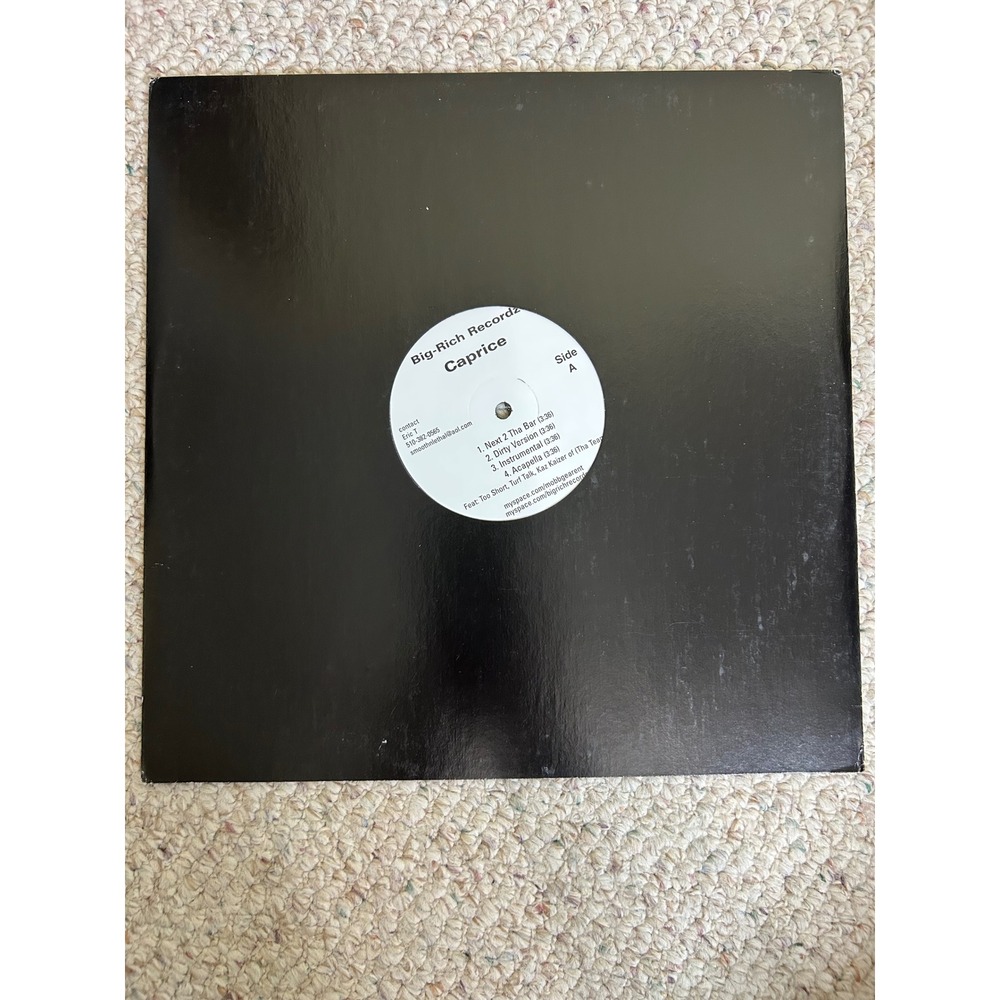 Caprice Next 2 Tha Bar Thug It Up 12" Vinyl Too Short Turf Talk Big-Rich Recordz